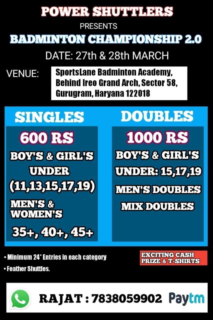 GURUGRAM BADMINTON TOURNAMENT