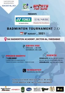 Faridabad Badminton Tournament 2.0