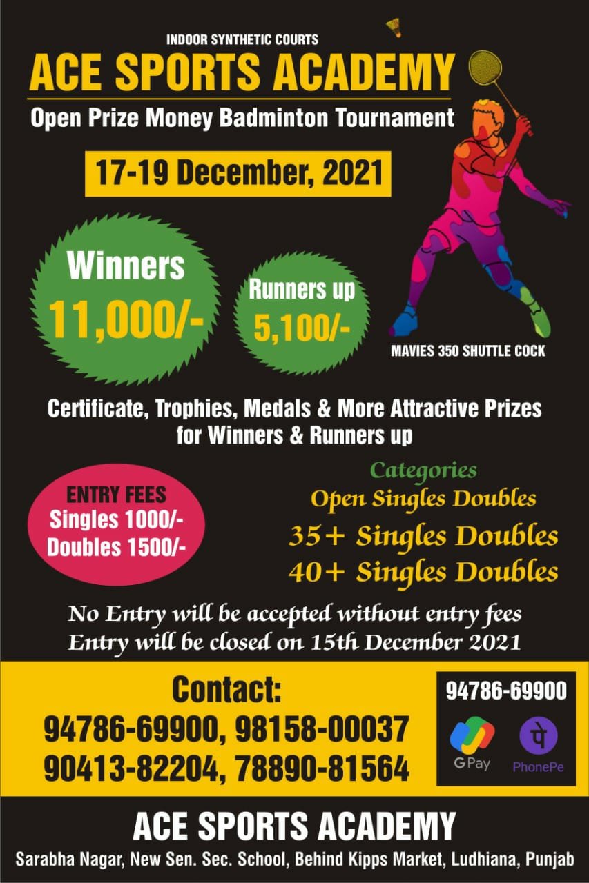 ACE SPORTS BADMINTON TOURNAMENT-LDH