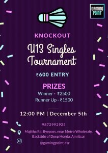 ASR-U13 Badminton Tournament