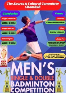 Mens Open Badminton Tournament