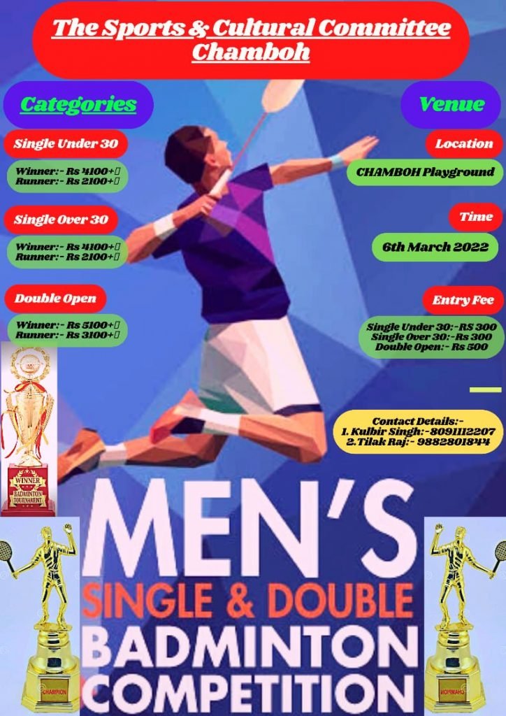 Mens Open Badminton Tournament