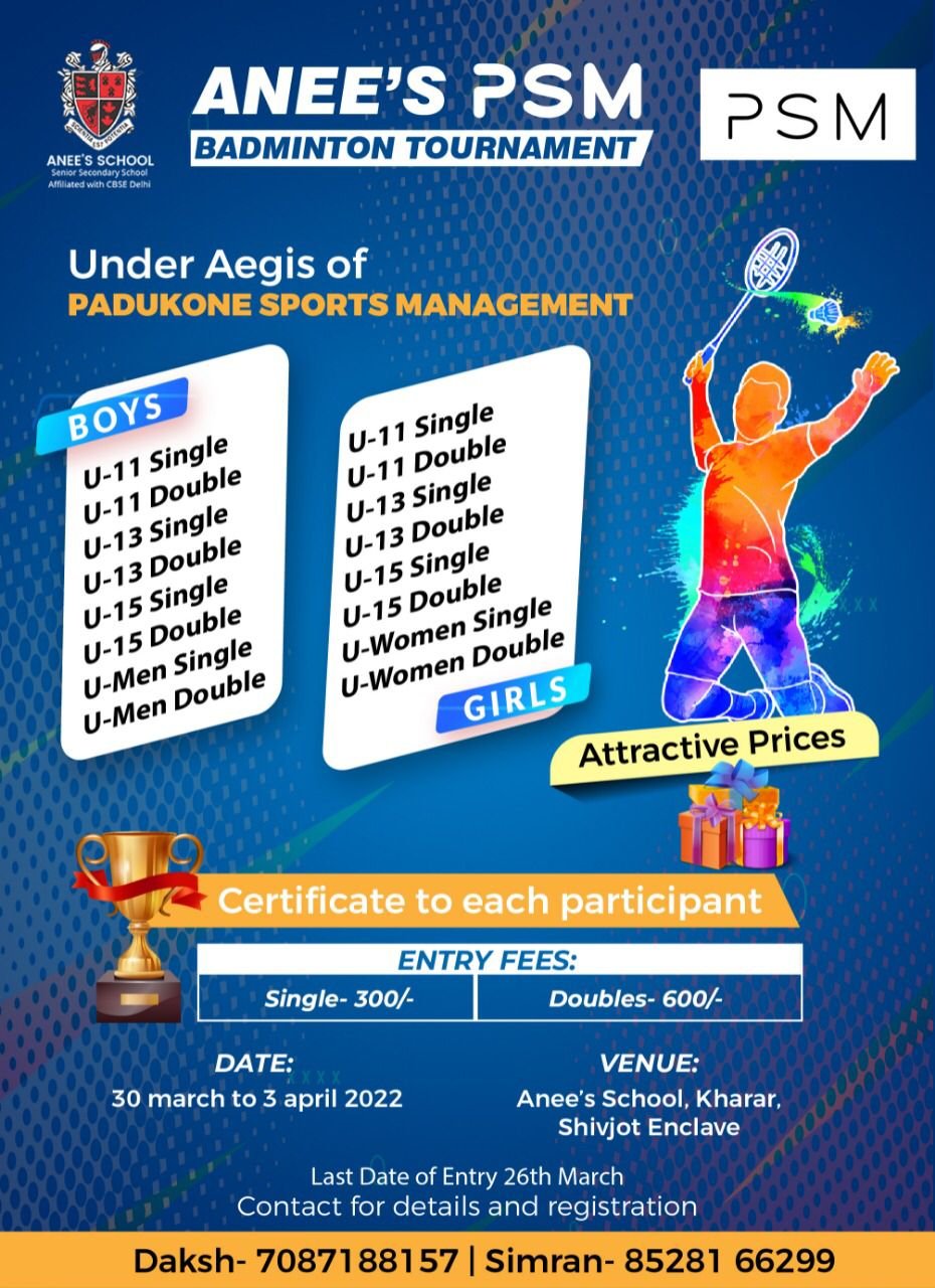 ANEES PSM BADMINTON TOURNAMENT
