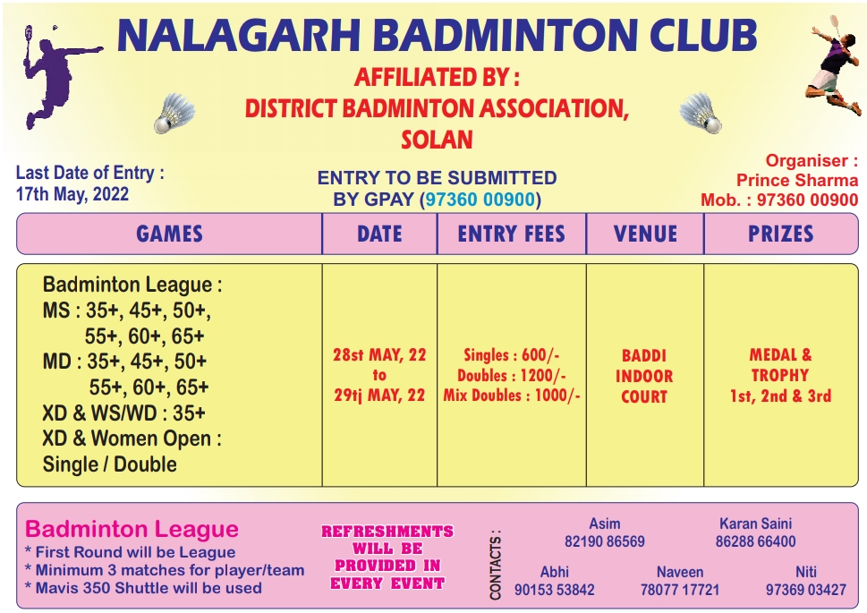 BADDI BADMINTON LEAGUE