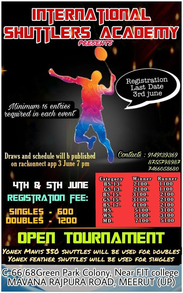 International Shuttlers Academy Tournament