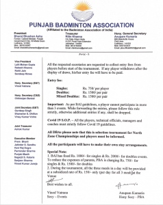 U19 and Senior State Ranking Badminton Tournament 2022