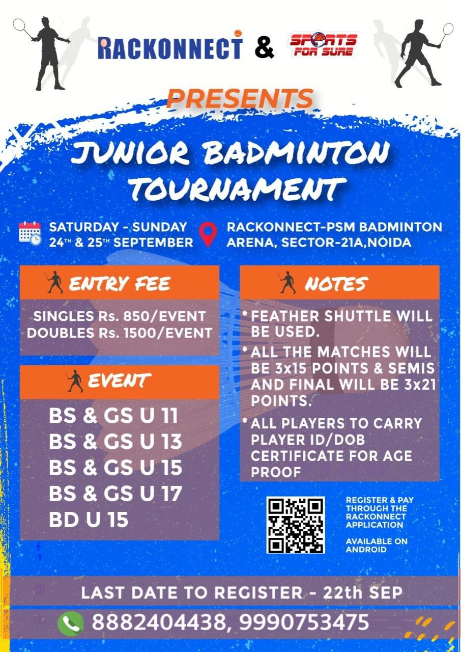 Rackonnect Junior Badminton Tournament 2022