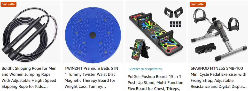 Home fitness equipments