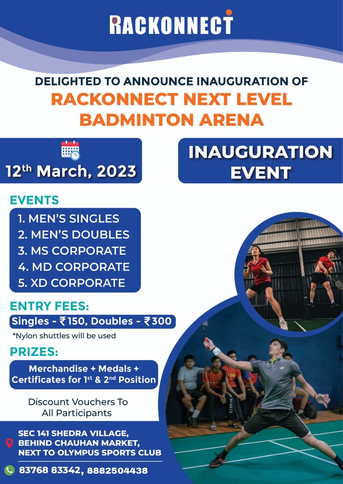 Inauguration of Rackonnect Next Level Badminton Tournament