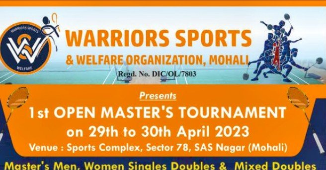 Warriors Sports 1st Open Masters Tournament 2023