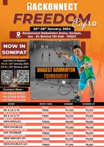 Rackonnect Badminton Freedom Cup 1.0 Sonipat