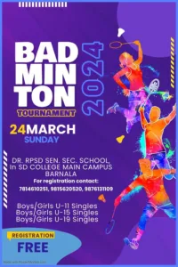 Badminton Tournament 2024 Barnala