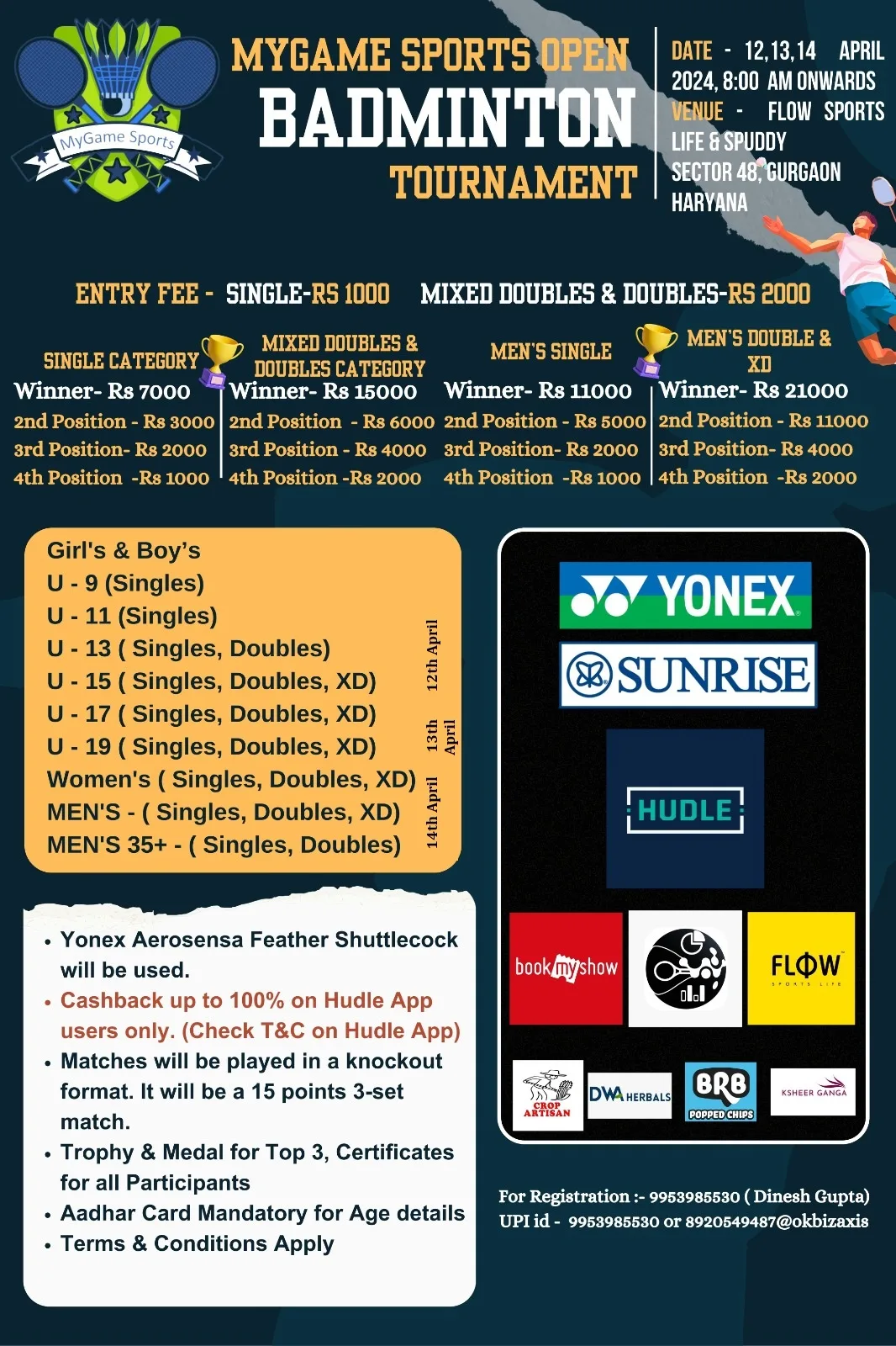 Mygame Sports Open Badminton Tournament