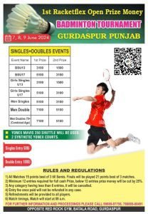 1st Rackeetflex Open Badminton Tournament