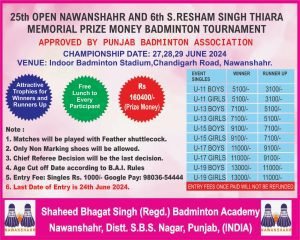 Nawanshahr Badminton Tournament 1