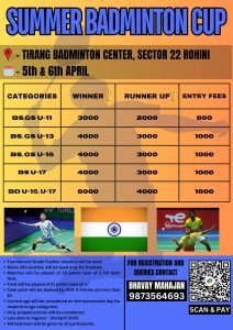 SUMMER BADMINTON CUP - ROHINI