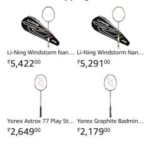 Affiliate links Racquets
