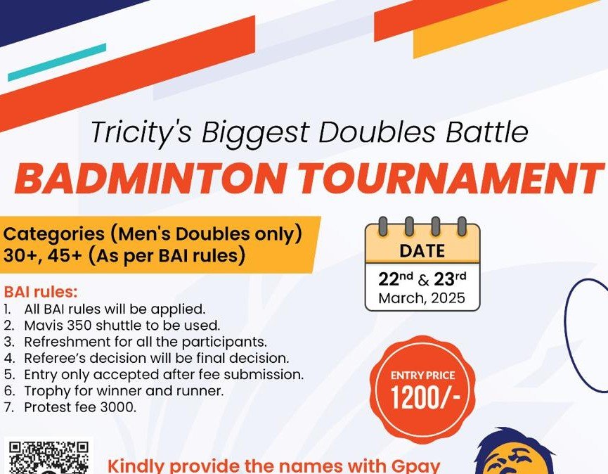 TRICITY DOUBLES BADMINTON TOURNAMENT TN