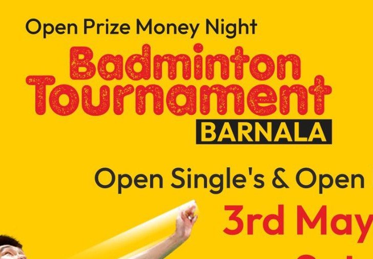 Open Prize Money Night Badminton Tournament TN