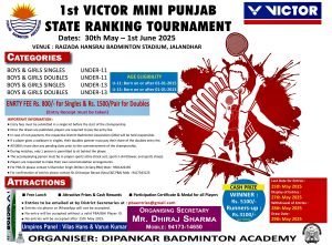 1st Victor Mini Punjab State Ranking Tournament