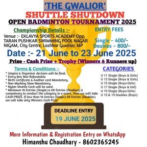 Open Badminton Tournament - Gwalior P2