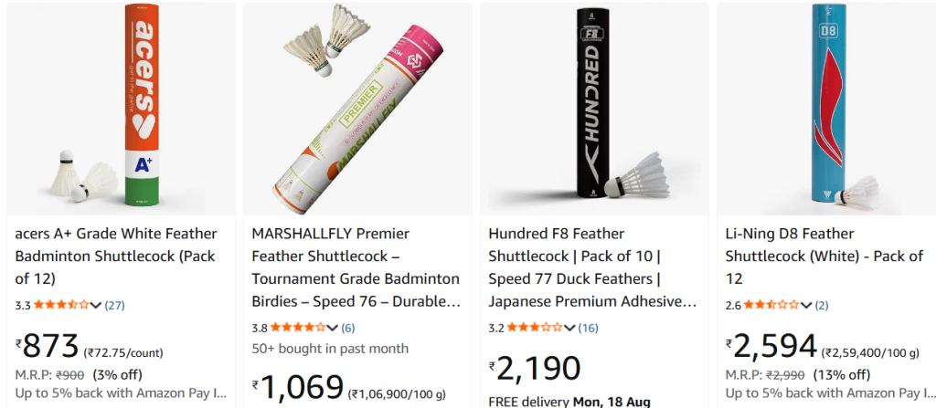 Feather Shuttlecocks