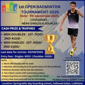 1st Open Badminton Tournament