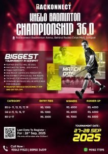 RACKONNECT KHELO BADMINTON CHAMPIONSHIP 36.