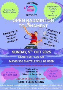 Open Badminton Tournament Meerut
